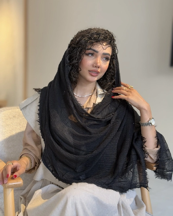 شال مشکی کنفی زارا