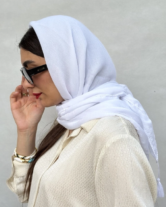 روسری ساده نخی زنانه گیزمه